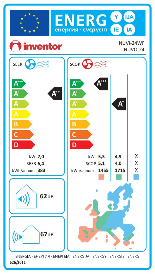 A/C N3VI-24WFI NEO INVERTER MINI SPLIT ΕΣΩΤ. INVENTOR