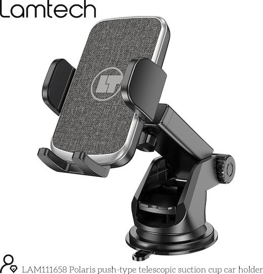 CAR HOLDER TELESCOPIC SUCTION CUP BLACK LAM111658 LAMTECH