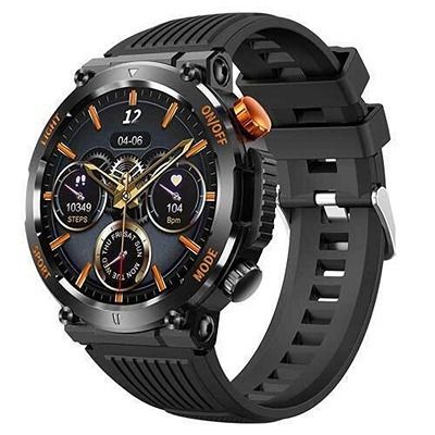 SMARTWATCH BT5.0 WITH SPORT TRACKING &amp; HEALTH SENSOR TOTAL BLACK LAMTECH