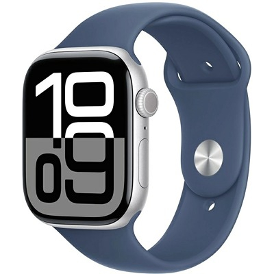 WATCH S10 GPS 46mm SILVER ALUM CASE - DENIM SB S/M MWWL3QF/A APPLE
