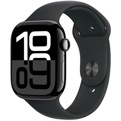 WATCH S10 GPS 46mm JET BLACK ALUM CASE - BLACK SB S/M MWWP3QF/A APPLE