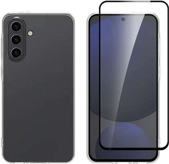 CASE SET GELLY + FULL FACE TEMPERED GLASS SAMSUNG GALAXY A36 BLACK VIVID
