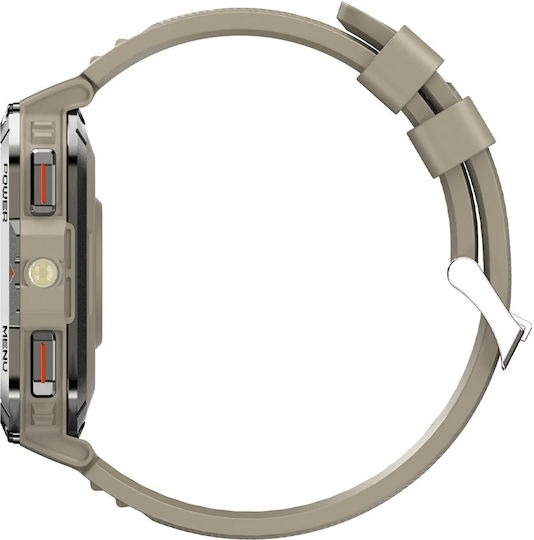 SMARTWATCH MULTI-FUNCTION WITH FLASHLIGHT COMPASS BT CALL &amp; HEALTH MANAGEMENT KHAKI BLACKVIEW