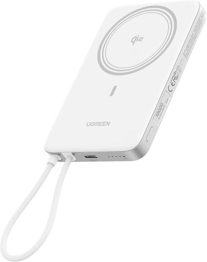 POWER BANK 10000mAh Qi2 30W PB570 75983B WITH MAGNETING CHARGING AND CABLE USB-C WHITE UGREEN