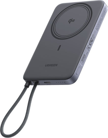 POWER BANK 10000mAh Qi2 30W PB570 75982B WITH MAGNETING CHARGING AND CABLE USB-C BLACK UGREEN
