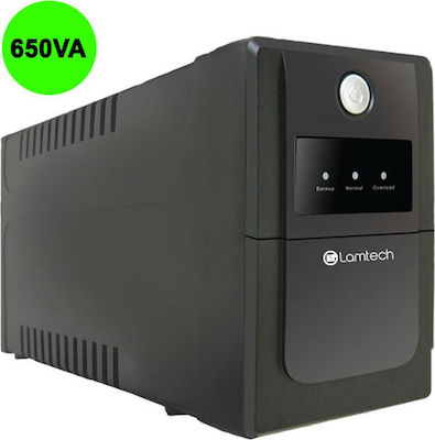 UPS WITH AVR,CPU 12V7AH 2 SCHUKO SOCKET K650VA LAMTECH
