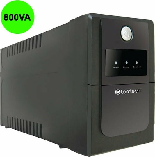 UPS WITH AVR,CPU 12V7AH 2 SCHUKO SOCKET K800VA LAMTECH