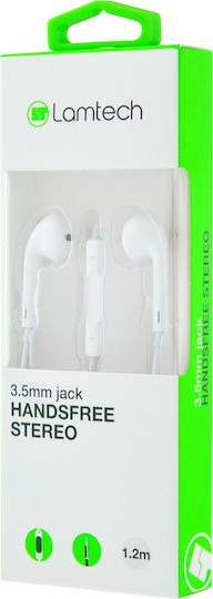 HANDSFREE STEREO 3,5mm JACK WITH MIC LAM020663 WHITE LAMTECH