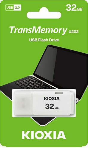 USB 2.0 FLASH STICK 32GB HAYABUSA WHITE U202 KIOXIA