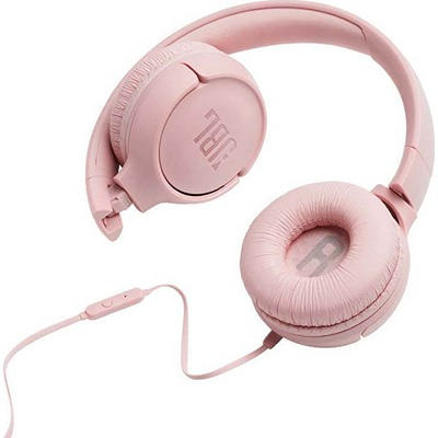 HEADPHONES TUNE 500 ON-EAR UNIVERSAL PINK JBL