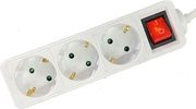 POWER STRIP WITH SWITCH 3 OUTLETS WHITE 3M LAMTECH