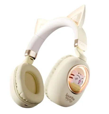 HEADPHONES BLUETOOTH DELULU GOLD KIDDOBOO