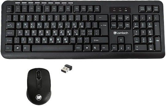 KEYBOARD AND MOUSE WIRELESS MULTIMEDIA GR LAYOUT BLACK LAMTECH