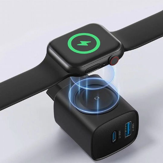 CHARGER FAST 2IN1 20W APPLE WATCH &amp; PHONE BLACK GEMBIRD