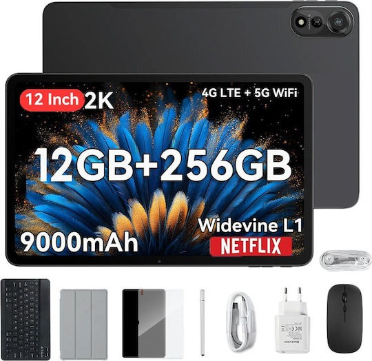 TABLET OCTA-CORE 12'' (12GB+256GB) MEGA 2 SET 4G ANDROID 15 GREY BLACKVIEW