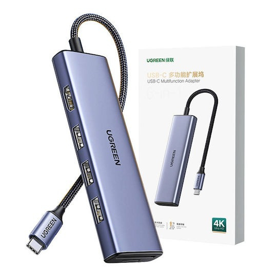 DOCKING STATION USB-C 6 ΣΕ 1 CM511 20956A UGREEN