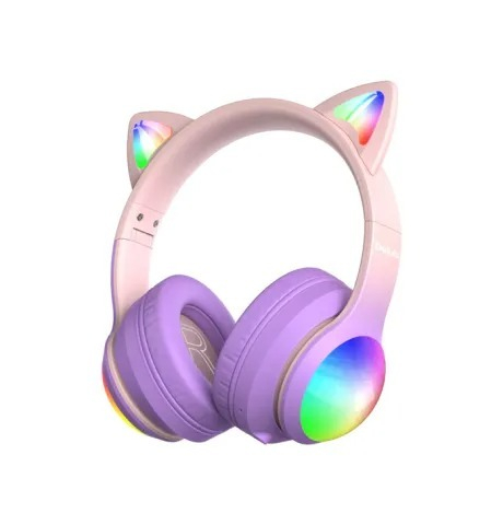 HEADPHONES BLUETOOTH DELULU PINK KIDDOBOO
