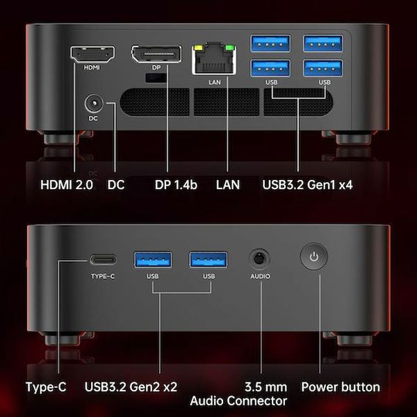 MINI PC AMD RYZEN3 3300U 16GB DDR4 ROM 512GB WIN11PRO BLACK ACEMAGIC