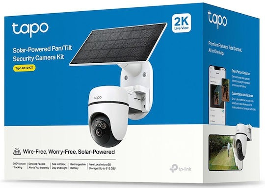 IP CAMERA WIRELESS TAPO C610 KIT 2K BATTERY SOLAR OUTDOOR TP-LINK