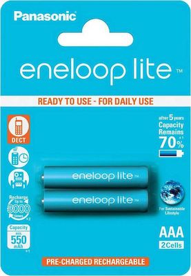 ΜΠΑΤΑΡΙΑ ΕΠΑΝΑΦΟΡΤ ENELOOP LITE BK-4LCCE/2BE 550 mAh SIZE AAA Ni-MH 1.2V ΤΕΜ.2 NEW PACK PANASONIC